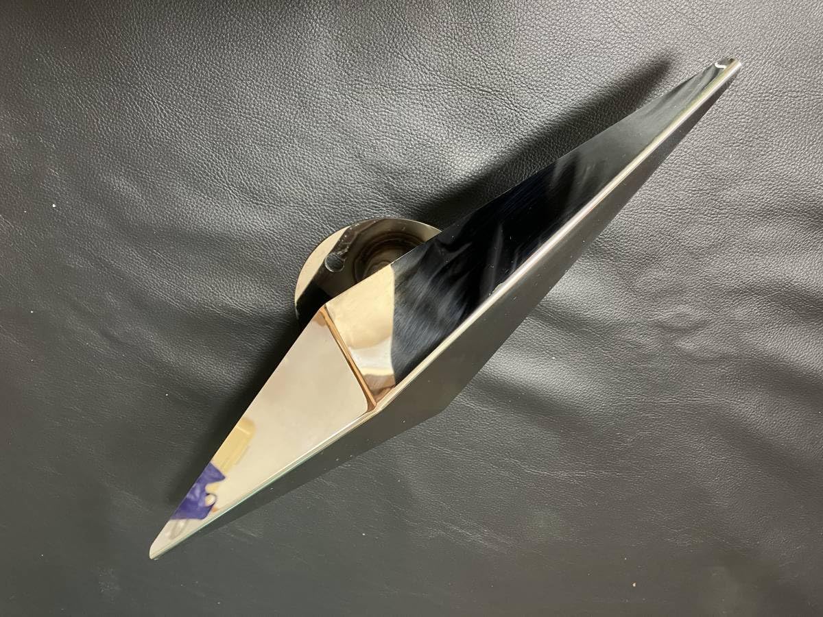 鏡面ステンレス製 大型低床車用 19.5インチ 一文字 ホイールスピンナー